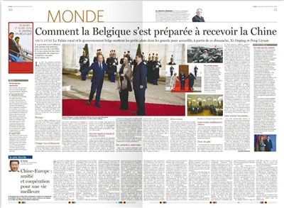 习近平主席在比利时《晚报》发表署名文章。